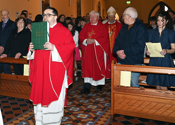 Bishop Fintan Gavin, Bishop of Cork and Ross - .Barryroe Confirmation (Church of Our Lady, Star of the Sea)  February 2025.  Photo: Martin Walsh.