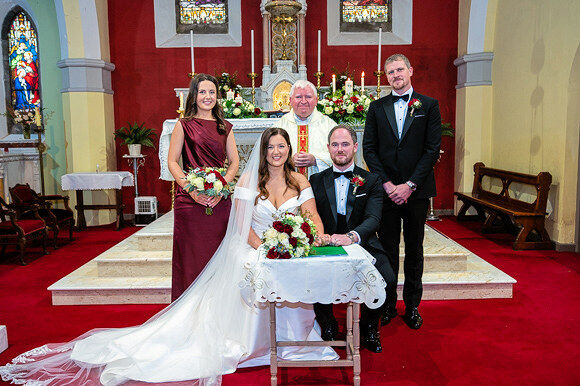 Catriona Hegarty and John Harrington at Sacred Heart Church, Darrara
