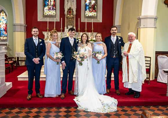 April Kollegger and Cole Farnam, both from New York state, at their marriage in Darrara Church. (Pic: Kathryn O'Shea)