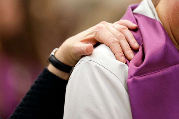 Adults being baptised also have a sponsor!