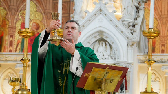 Fr. Marius celebrated Mass in Clonakilty Church. (Photo: BGM Media)