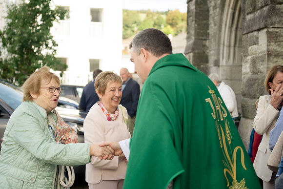 Fr. Marius after Sunday Mass in Clonakilty Church.