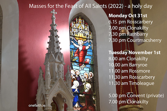 Masses for the Feast of All Saints 2022