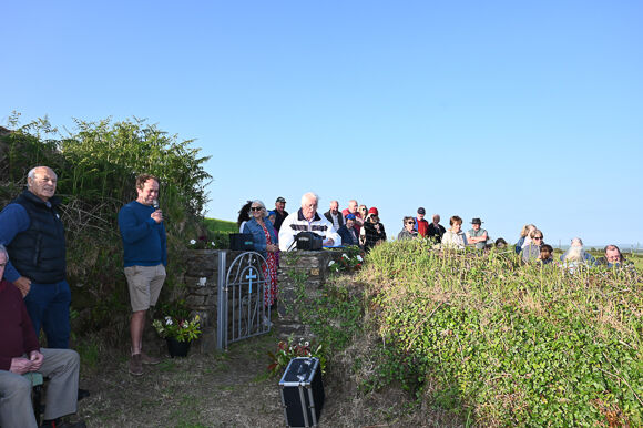 Gathering at the Holy Well dedicated to the Holy Trinity at Castleventry, Rossmore.